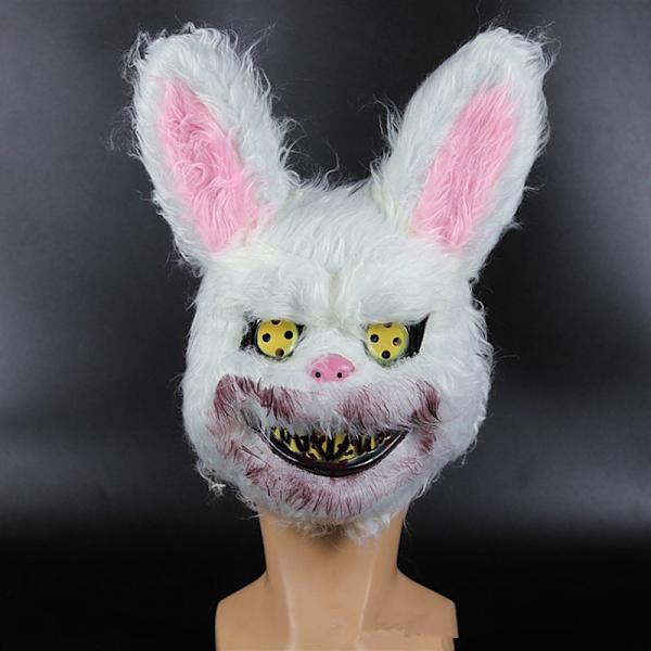 Halloween Mask White Bunny Rabbit Bloody Creepy Halloween Masque