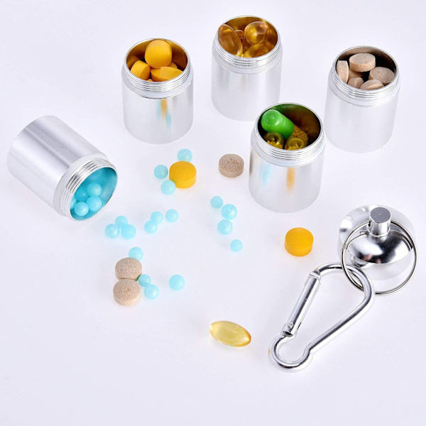 Outdoor 7 Grids Pill Box Viikoittainen pillerilääketablettiannostelija Silver