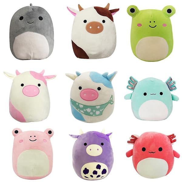 20 cm Squishmallow plysch kudde present - rosa dinosaurie