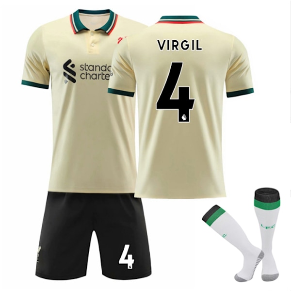 Liverpool hemma fotbollströja vuxen nr 4 med strumpa L(175-180CM)