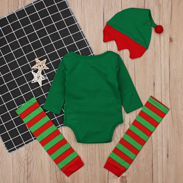 Baby Christmas Cosplay Santa Little Elf Costume X-Mas Costume 90