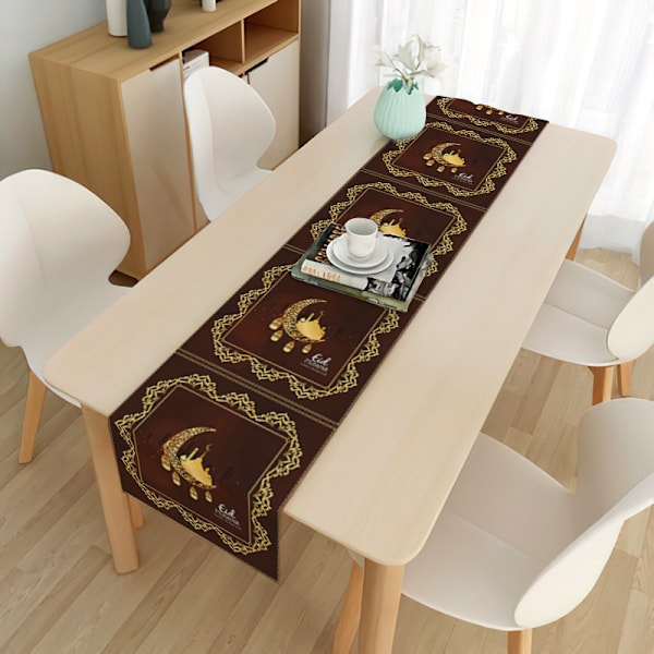 EID Mubarak Table Runner Ramadan Muslim Decoration pöytäliina