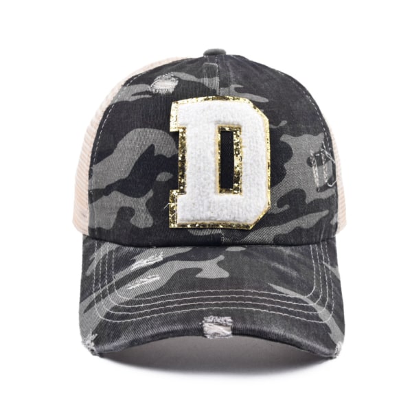 Utomhus Camouflage Baseball Kepsar Alfabet Cap bokstav Hat