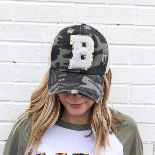 Outdoor Camouflage Baseball Cap Alphabet Cap kirjain Hat
