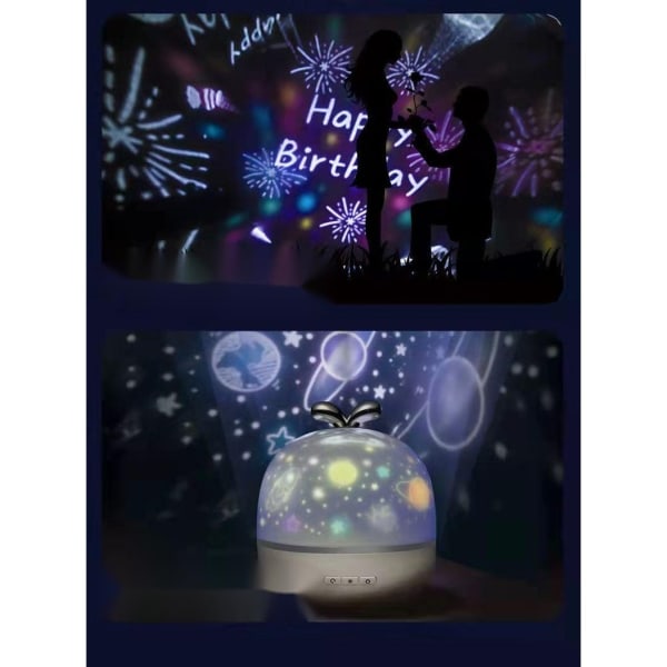 LED-näyttö Mood Care Baby Sleep Night Light 6 kuviota