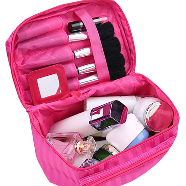 Kvinnor med stor kapacitet Makeup Vattentät case rose red