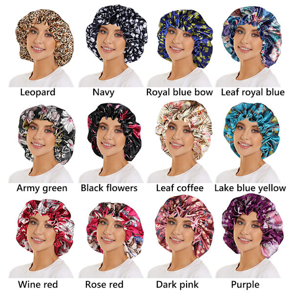 Naisten silkkihatut Satiini Bonnet TUMMAN PINKKI Dark pink