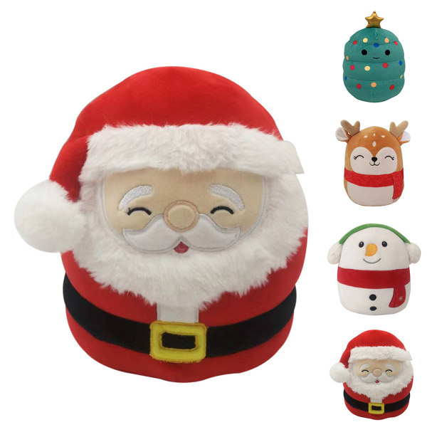 Julplyschkudde Plyschleksakspresent för barnens födelsedagar Santa Claus