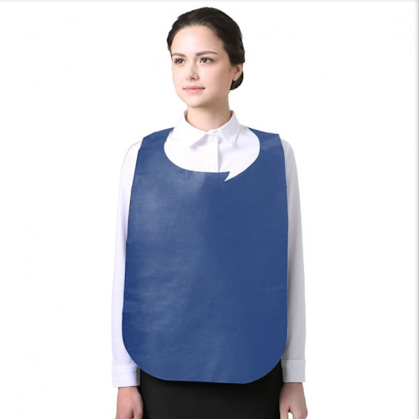 50Pack Non-woven förkläde för engångsbruk Gästrestaurangförkläde Blue 50pcs