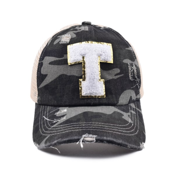 Utomhus Camouflage Baseball Cap Alfabet Cap Letter Hats