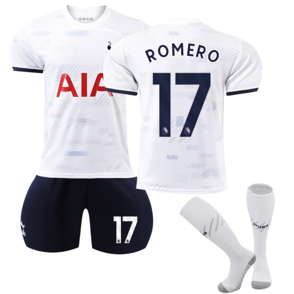 2023-2024 Tottenham Hotspur Hem barnfotbollströja F.C. nr 17 ROMERO 10-11 Years