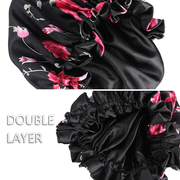 Naisten silkkihatut Satiini Bonnet TUMMAN PINKKI Dark pink