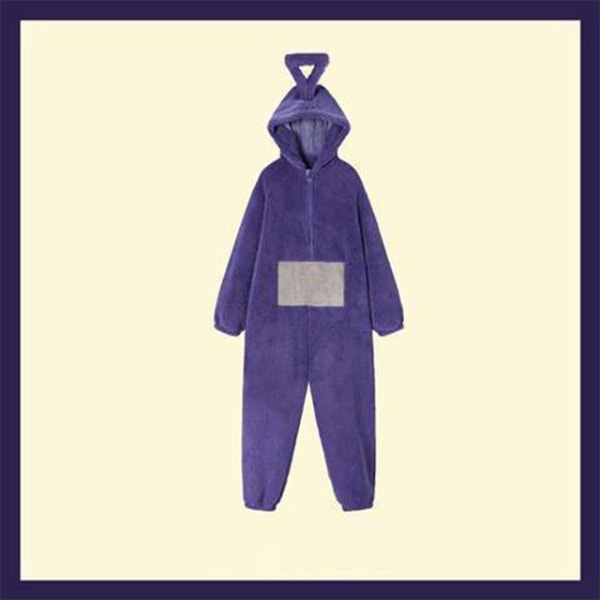 Teletubbies One Piece Pyjamas Vuxen förtjockad korallfleece Purple M