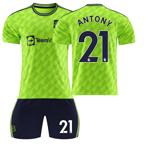 Man United tröja 22/23 No.18 Barnfotbollströja Vuxentröja No.21 L(175-180)