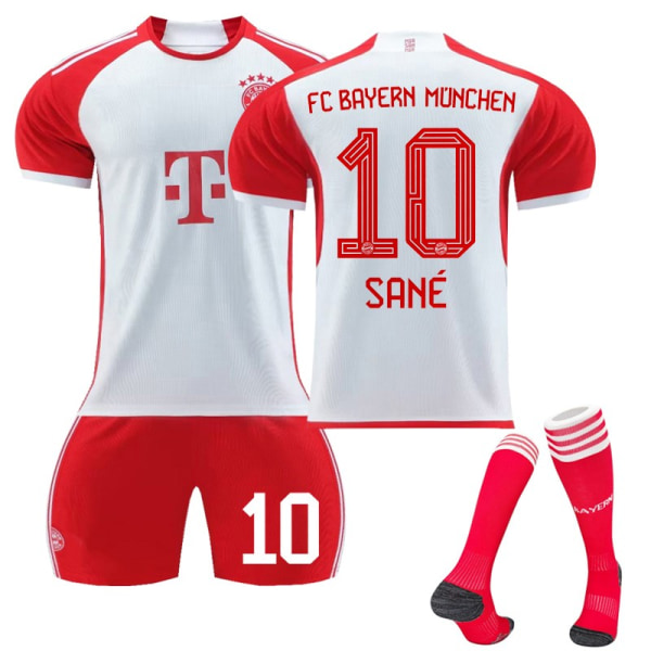 23-24 Bayern München Hemma fotbollströja för barn nr 10 Sané 6-7 years