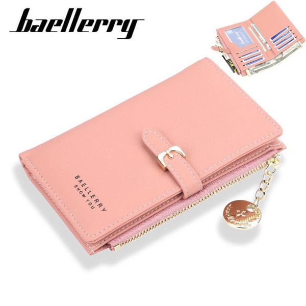 Naisten Clutch-lompakko, Baellerry Ladies Fashion nahka pitkä Svart