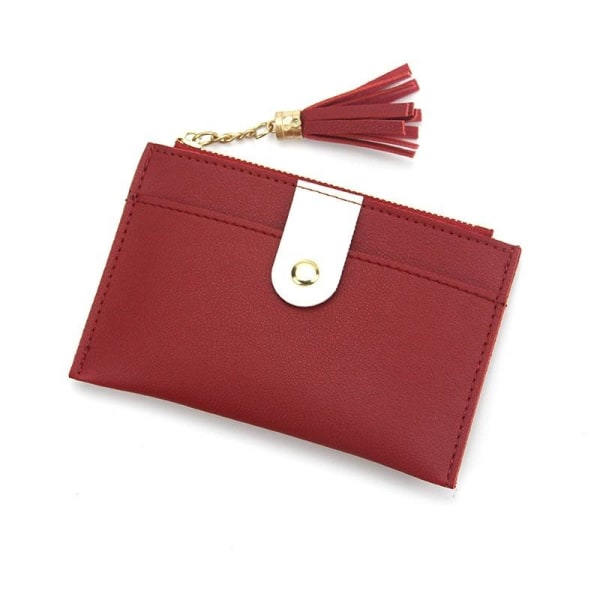 plånbok mobilplånbok plånboks kortplånbok dam PU Läder k62 röd