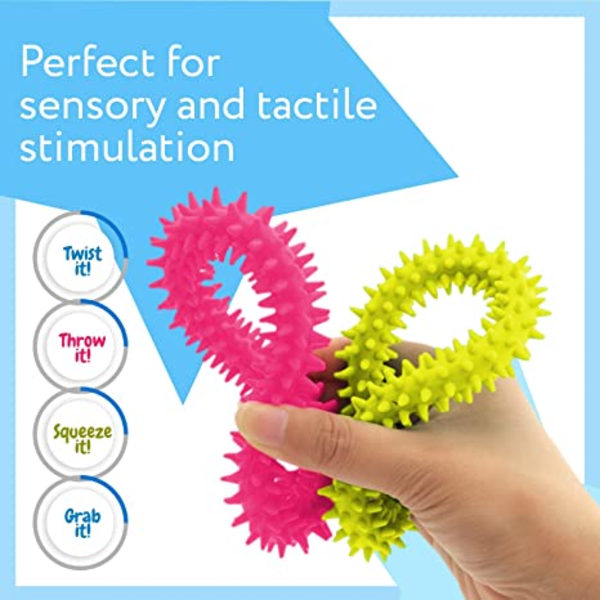 Piikikäs sensorinen sormus / rannekoru Fidget Lelu (3 kpl pakkaus) 3 Pack