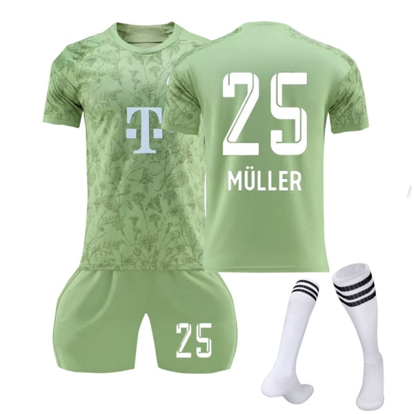 2023-2024 Bayern München Borta fotbollströja för barn nr 25 Müller 26