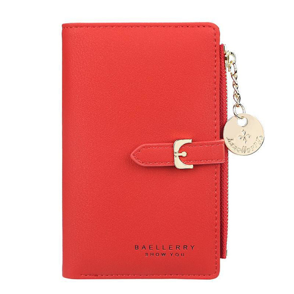 Naisten Clutch-lompakko, Baellerry Ladies Fashion nahka pitkä Röd