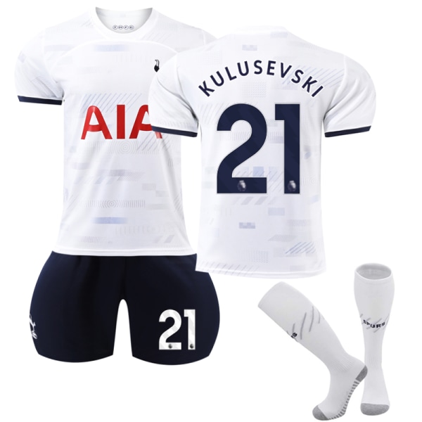 2023-2024 Tottenham Hotspur Hem barnfotbollströja F.C. nr 21 KULUSEVSKI 8-9 Years