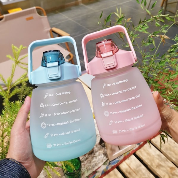 vesipullo iso urheilu oljilla juomapullo 1,1L rosa