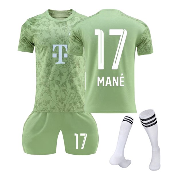 New 23-24 Bayern München Borta fotbollströja för barn nr 17 Mané 26