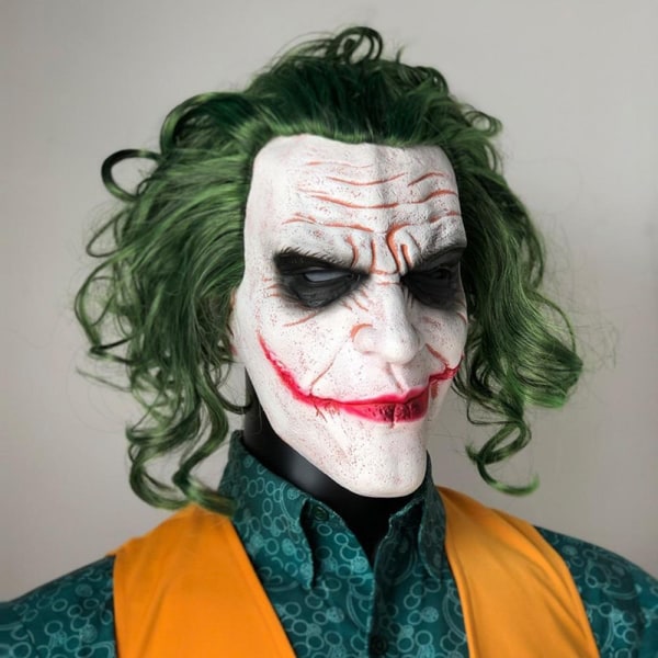 Joker Cosplay Mask Halloween Kostymer Prop Skräck Skräck Clown The Dark Knight Mask