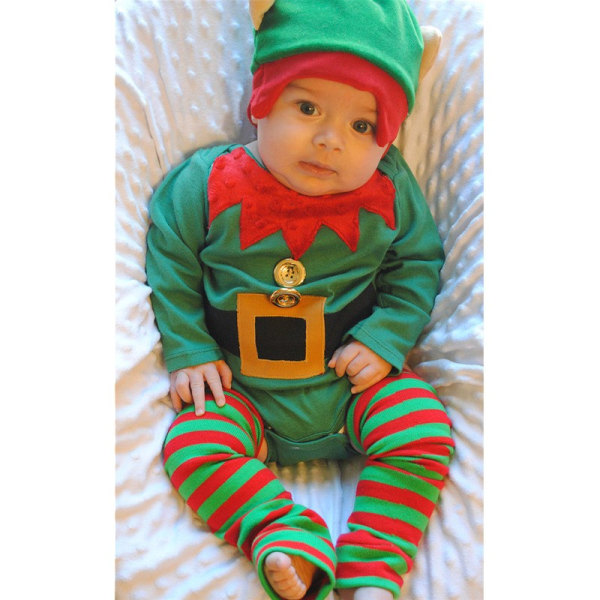Baby Christmas Cosplay Santa Little Elf Costume X-Mas Costume 70