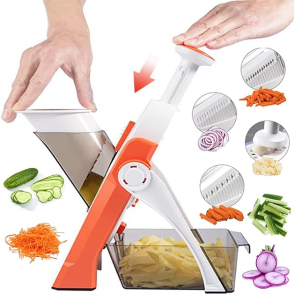 Multifunktionell grönsaksskärare Säkerhetsmandolin Blue kitchen utensils