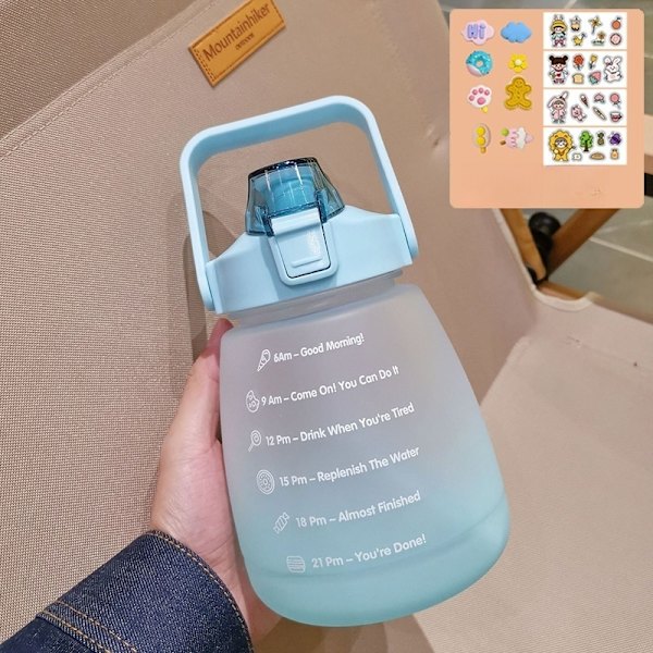 vesipullo iso urheilu oljilla juomapullo 1,1L grön / stickers
