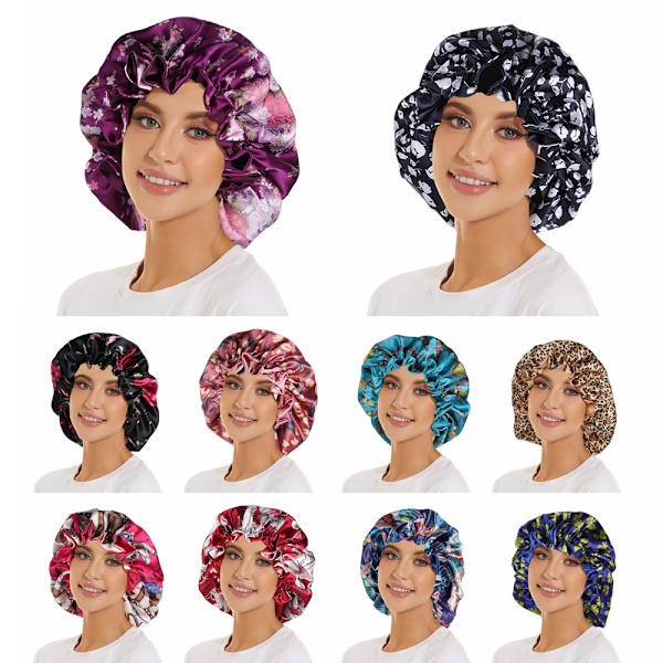 Naisten silkkihatut Satiini Bonnet TUMMAN PINKKI Dark pink