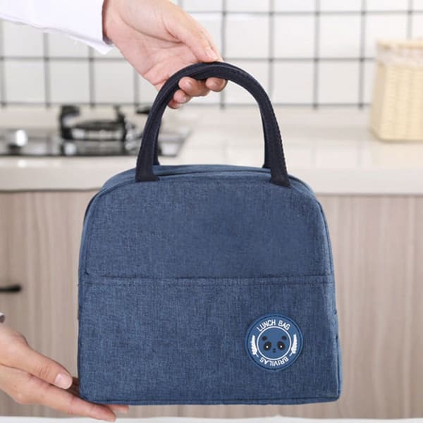 Termisk lunsjpose Oxford klut isolert kjølebag GRÅ grey