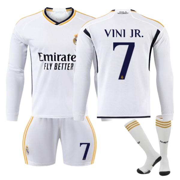 23-24 Winter Real Madrid Hemma fotbollströja för Vuxen and Barn Vinicius nr 7 VINI JR XXL