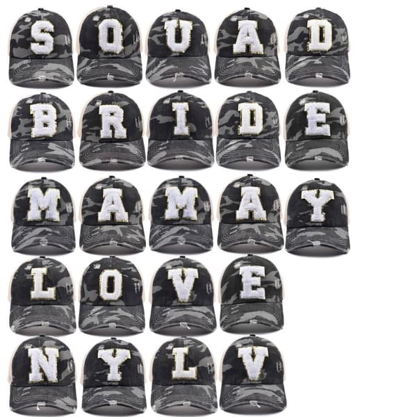 Utomhus Camouflage Baseball Cap Alfabetet Cap bokstaven Hatt