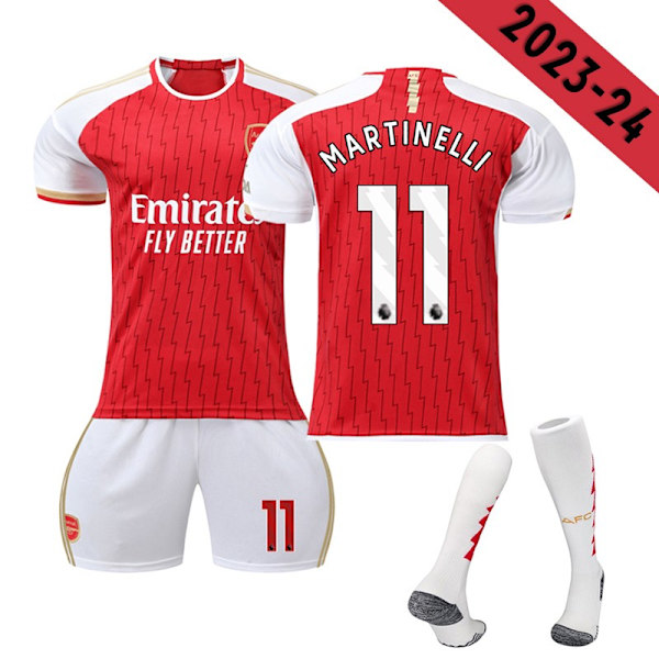 23-24 Arsenal Hemma Fotbollströja för barn nr 11 MARTINELLI 12-13 Years