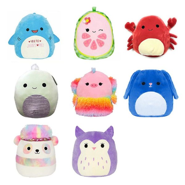 20 cm Squishmallow-pehmotyyny lahja - vaaleanpunainen dinosaurus