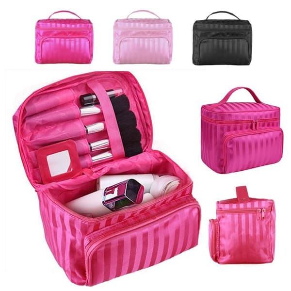 Kvinnor med stor kapacitet Makeup Vattentät case black