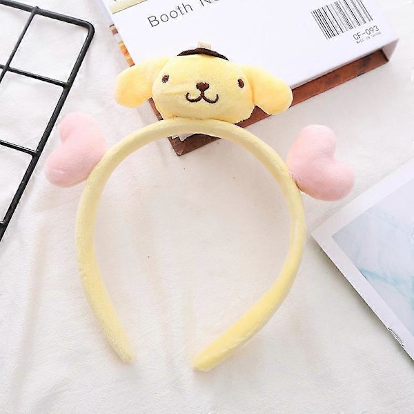 Kawaii Hårbånd Sanrio My Melody Kuromi Cinnamoroll Pompom Purin Hårtilbehør Anime Sød Tegneserie Plys Hovedbeklædning Piger Gave 29