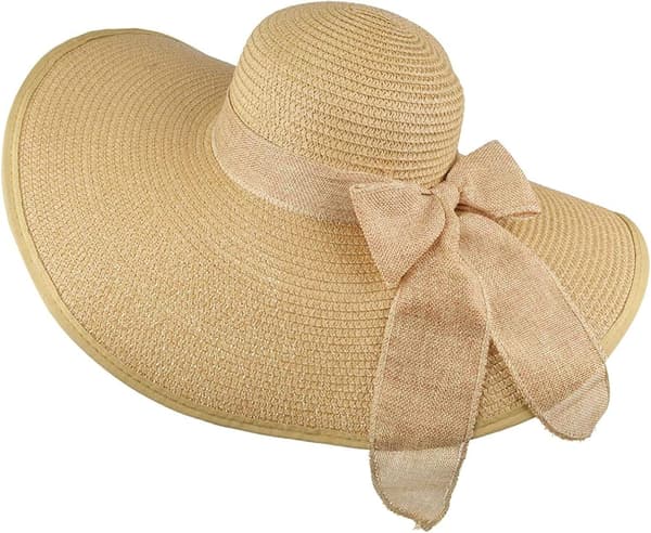 Kvinder Floppy Hat Stråhat Bredskygget Solhat Åndbar Sammenfoldelig