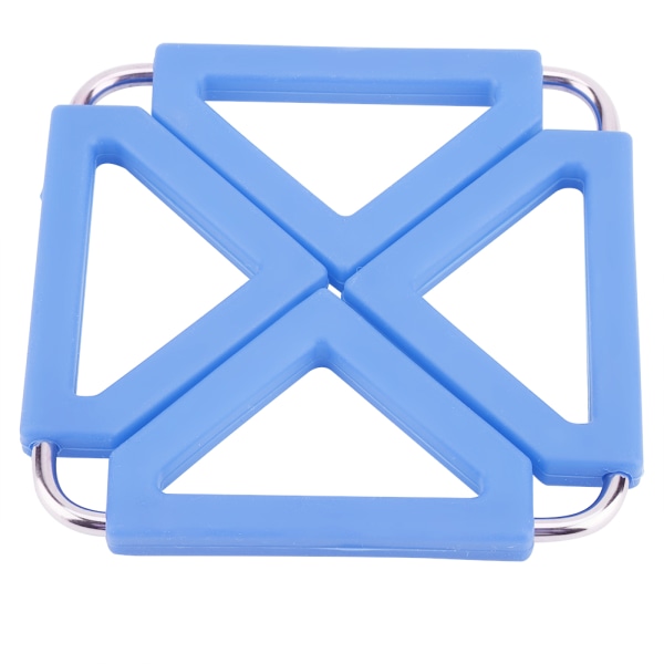 Köksunderläggsmatta Justerbar rostfritt stål silikon Skålskål Mattor Bordsmattor (blå)