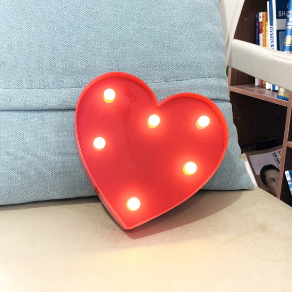 LED Nattljus Romantisk Hjärtform Dekorativ Lampa för Alla Hjärtans Dag Förslag Bekännelse Bröllop