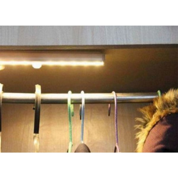 Rörelseavkännande garderobsbelysning Bärbar 10LED trådlöst skåp Natttrappa Step Light Bar med magnetremsa