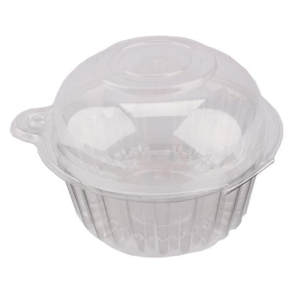 100 st Plast Cupcake Case Muffin Pods Dome Cups Tårta lådor Presentbehållare