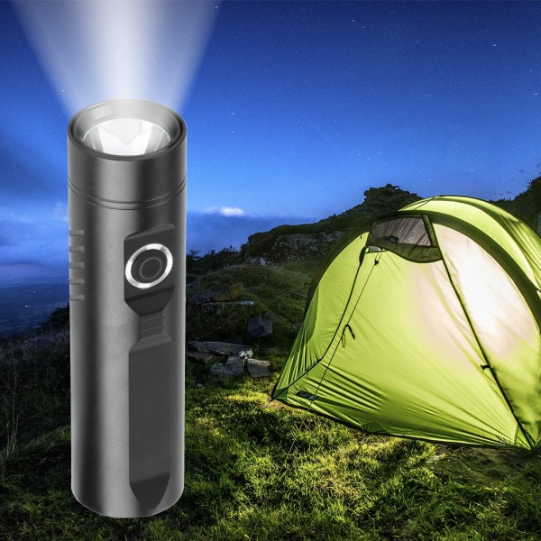 LED mini ficklampa Vattentät Camping Light Strong Light Torch