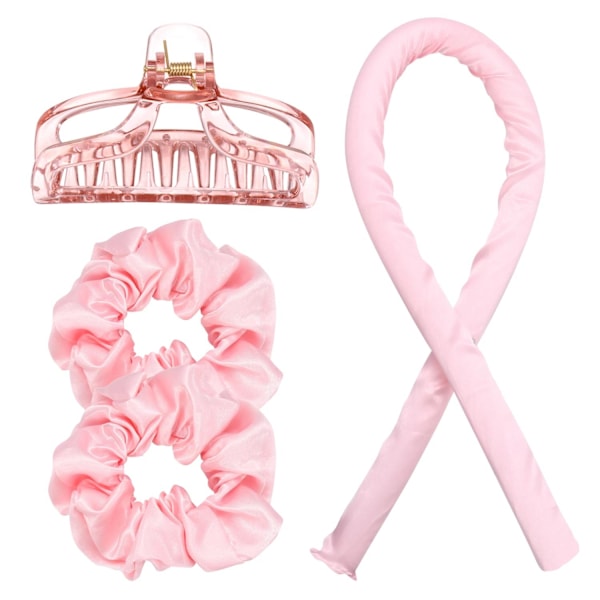 Värmefri Hårrulle / Heatless Curls - Locka håret utan värme Ljusrosa Light pink