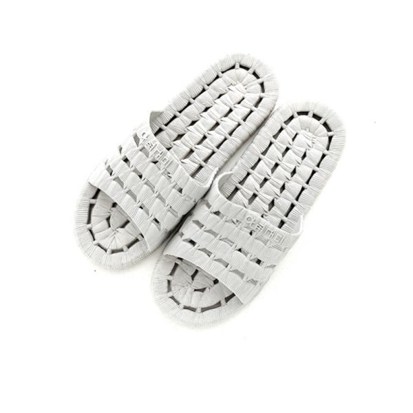 Man Kvinnor Sommar Halkfria badtofflor Badrum inomhus ihåliga designade sandaler (grå 42/43)