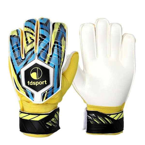 Professionelle målmandshandsker til børn, fodboldhandsker i latex, fortykkede handsker, skridsikre fodboldmålmandshandsker, gule Yellow Yellow 9