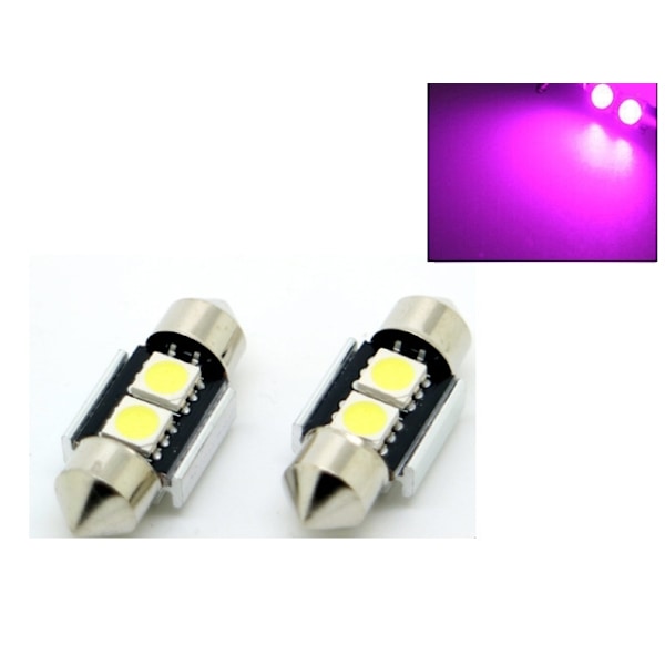 6-Pack C5W Canbus 31mm Rosa Pink LED Spollampor SV8.5 festoon