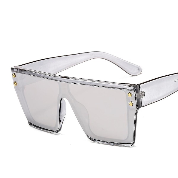 Sunglasses Fashion Sunglasses Helgjuten Design Trendiga Fyrkantiga Par Solglasögon C6 gray frame
